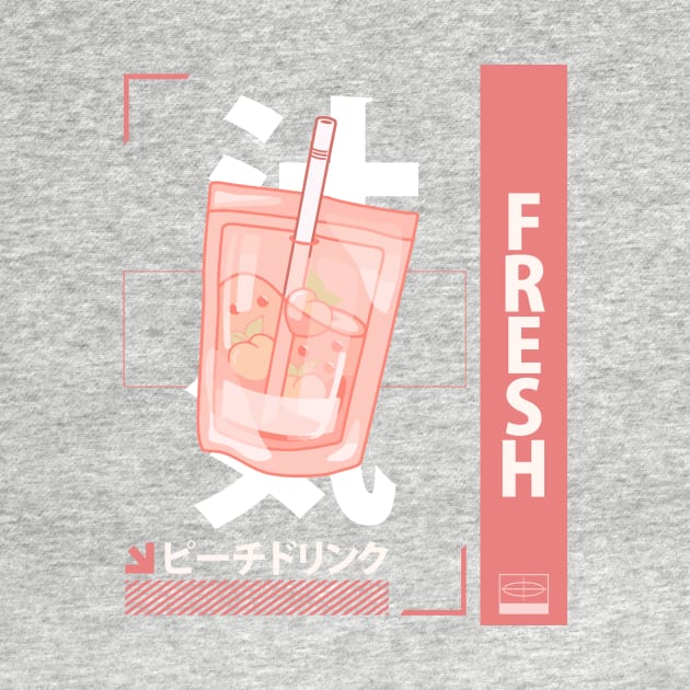 funny retro 90s japanese kawaii peach juice drink carton by jodotodesign